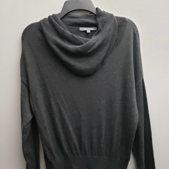 Daisy Fuentes Cowl Neck Sweater Dress XL Solid Gray Long Sleeves Midi NWT - Picture 2 of 6